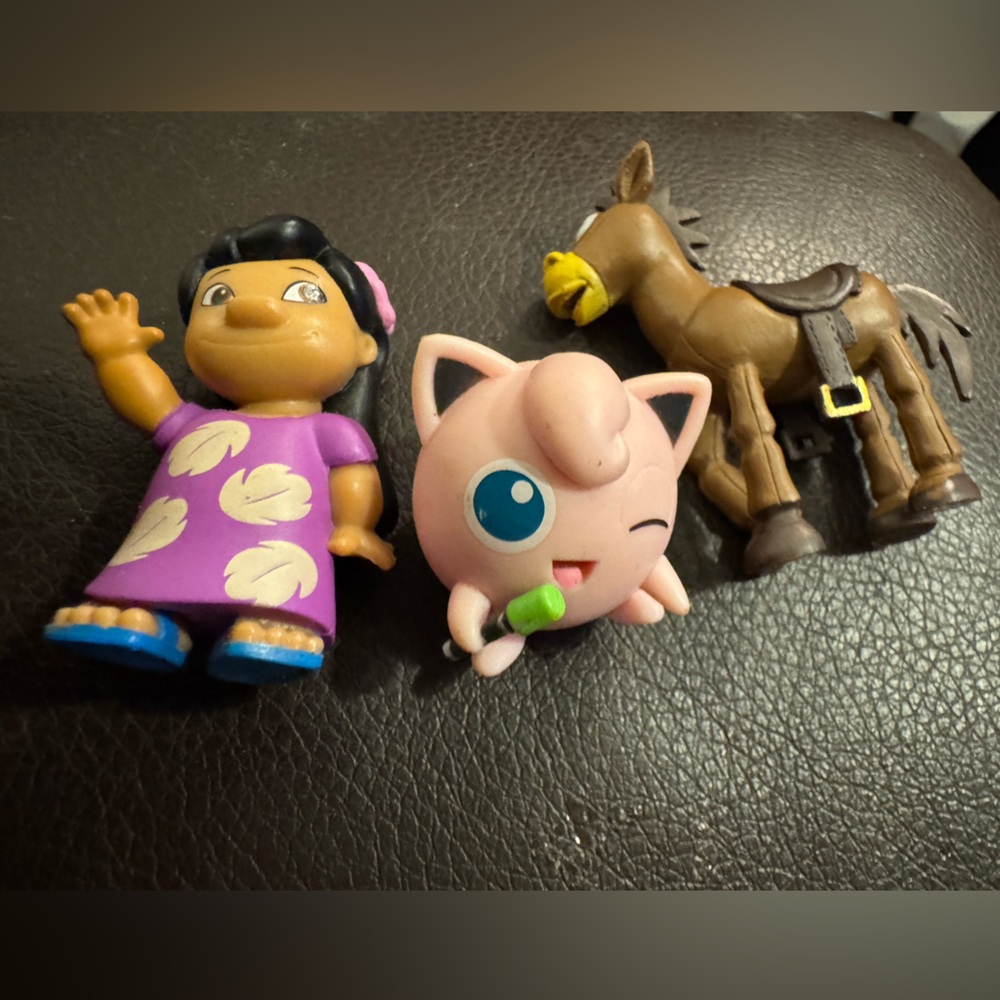 Disney Lilo, pony & Pokemon jigglypuff figures bundle